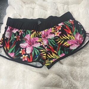 Hurley Black and Floral Shorts